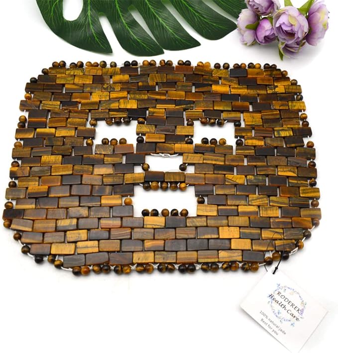 Jade Ice Sleeping Mask, Jade Mask for Relieving Face & Eye Puffiness Migraine, Anti Wrinkle Mask Therapy, Yoga Meditation Tools (Tiger's eye Jade)-VivaGrace Women