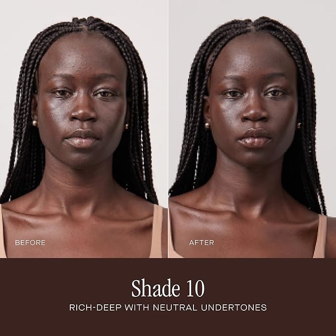 Summer Fridays Sheer Skin Tint - Skin Tint with Hyaluronic Acid - Helps Diminish Uneven Skin Tone - Sheer to Light Coverage - Shade 10 - Rich Deep with Neutral Undertones (1 Fl Oz)-VivaGrace Women