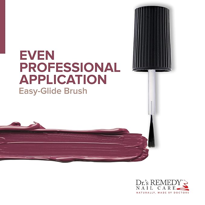 Dr’s Remedy Enriched Nail Polish: Non Toxic, All Natural, and Organic - Doctor Formulated: Strengthens, Restores, Heals, and Protects '24-Free' - BRAVE Berry