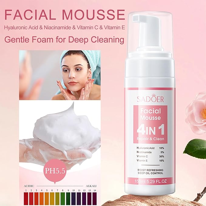 4 IN 1 Face Care Kit, Gifts for Women, Anti Aging Skin Care Set, Reduce Wrinkles with Hyaluronic Acid, Niacinamide, Vitamin C, Vitamin E, Daily Skin Care Routine, Face Skin Care Kit for Women Gift-VivaGrace Women