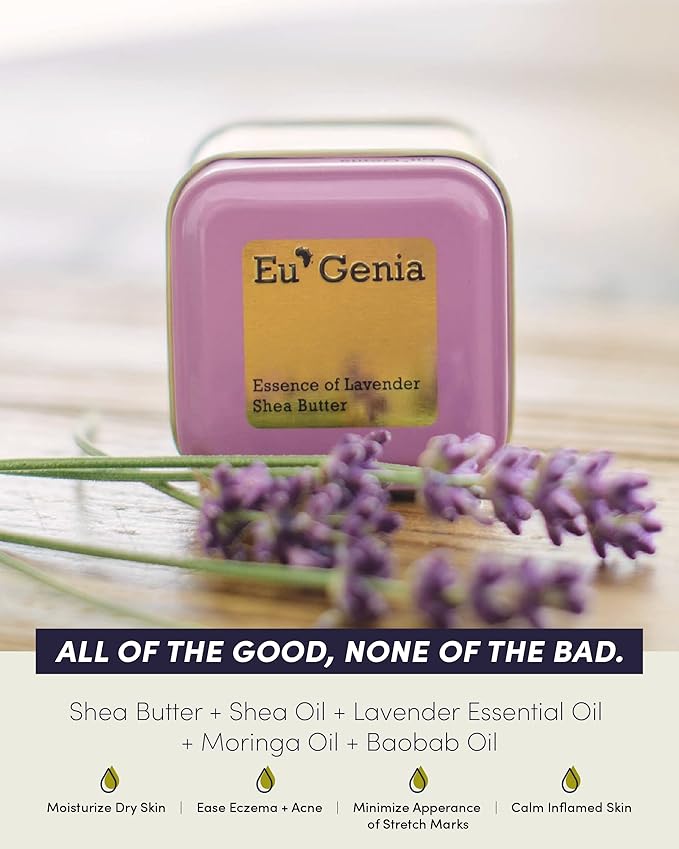 Eu'Genia Pregnancy Formula (Lavender, 12oz), 100% Pure Unrefined Ghanaian Shea, Premium Moisturizer Helps Prevent Stretch Marks, for All Skin & Hair Types-VivaGrace Women