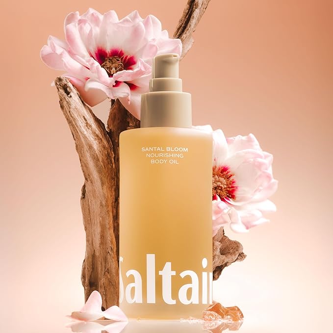 Saltair Body Oil. Luxurious Santal Bloom After Shower and Bath Oil Moisturizer for Women and Men. Botanical, Non-Greasy, and Well-Absorbing Lotion for Hydrating Dry Skin. 4oz Pump Bottle-VivaGrace Women