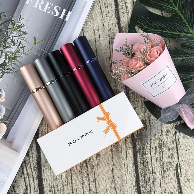 YEEJOK Travel Essentials for Women Men, Travel Perfume Bottles Refillable, Perfume Atomizer Spray Container, Mini Portable Easy Pump Refilled 5ml Bottle for Flying,Purse,Vaction Essentials-VivaGrace Women