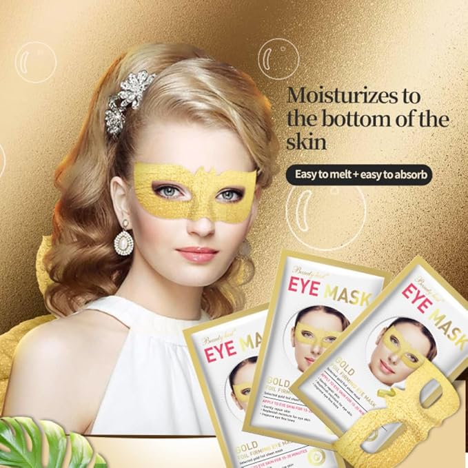 Generic 24 K Gold Eye Mask Puffy Eyes and Dark Circles Treatment Relieve Pressure and Reduce Wrinkles, Revitalize and Refresh Your Skin-VivaGrace Women