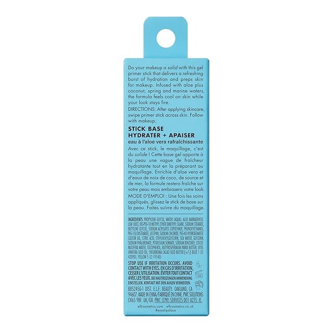 e.l.f. Stay Cool Primer Stick, Hydrating Gel Primer Preps Skin For Makeup, Imparts A Cooling Feel, Infused With Aloe Water, Vegan & Cruelty-Free-VivaGrace Women