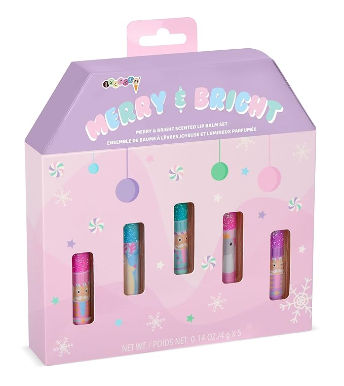 iscream Nutcracker Sweet 5-piece Scented Holiday Lip Balm Set-VivaGrace Women