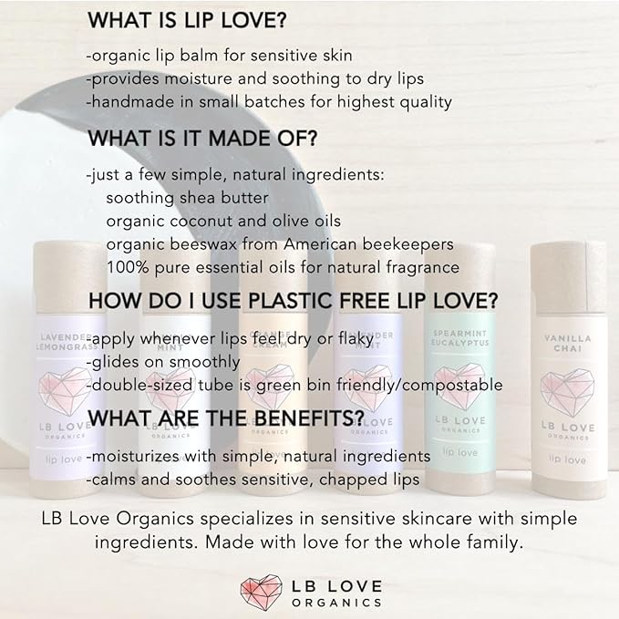 Plastic Free Lip Love | Jumbo Organic Lip Balm | Organic Beeswax and Plant Based | Zero Waste Natural Lip Balm (Orange Cream)-VivaGrace Women