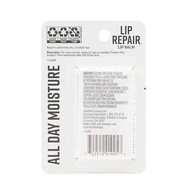 O'Keeffe's Lip Repair Lip Balm with Cherry & Vitamin E Oil, Stick, Twin Pack-VivaGrace Women