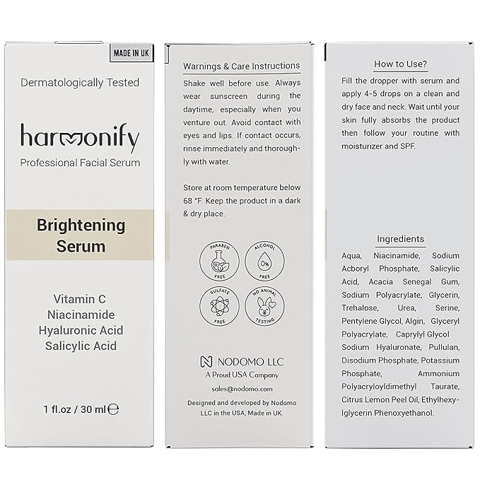 Niacinamide with Salicylic Acid Serum for Face, Hydrating Dark Spot Facial Serum & Plumb Skin, Daily Skincare Essential, 1 fl. oz, Made in Europe-VivaGrace Women