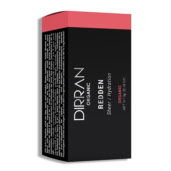 3 in 1 Natural Ingredient 90% Organic Blusher Stick For Lips, Eyes, & Cheeks, Hydration And Natural Beauty Apply directly And Blend With Fingertips, Small Enough to Carry (REDDEN)-VivaGrace Women