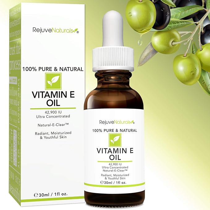Vitamin E Oil - 100% Pure & Natural, 42,900 IU. Repair Dry, Damaged Skin from Surgery & Acne, Age Spots & Wrinkles. Boost Collagen for Moisturized, Youthful-looking Skin. d-alpha tocopherol-VivaGrace Women