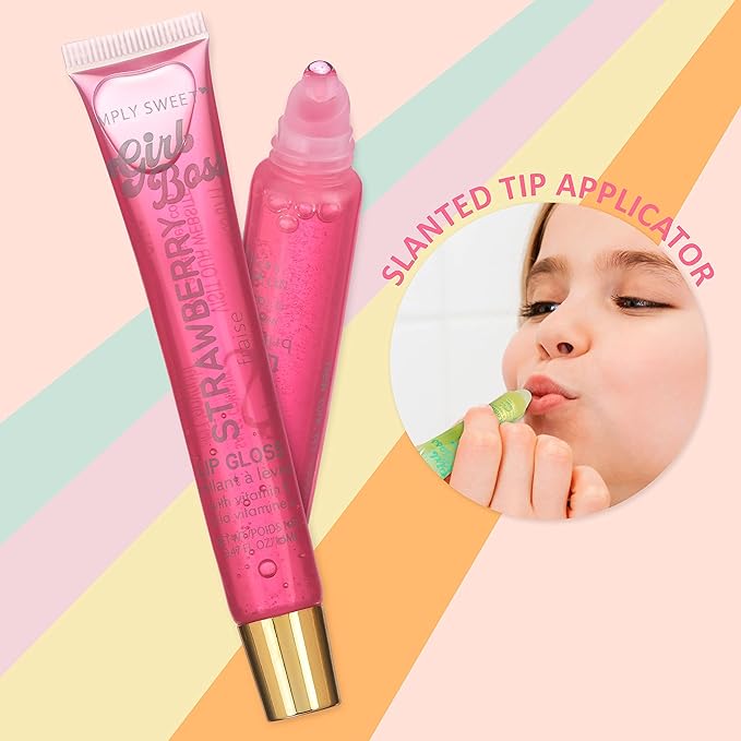 Expressions 12pc Clear Lip Gloss Pack – Lip Oils with Vitamin E and Essential Oils, Flavored Lip Gloss Clear Tubes, Hydrating Lip Glow Oil, Tinted Lip Oil, Lip Moisturizer-VivaGrace Women