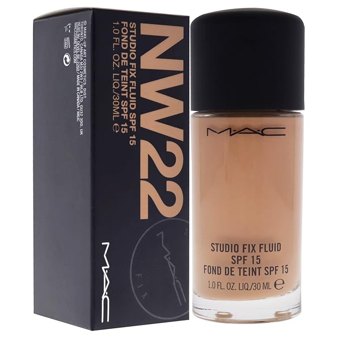 MAC Studio Fix Fluid SPF15 NW22, 1.0582 Ounce (M6JC28)-VivaGrace Women