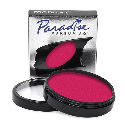 Mehron Makeup Paradise Makeup AQ Pro Size | Stage & Screen Performance, Face & Body Painting, Beauty, Cosplay, and Halloween | Water Activated Face Paint, Body Paint 1.4 oz (40 g) - Dark Pink-VivaGrace Women