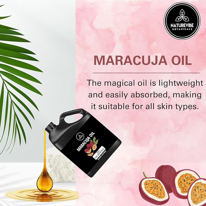 Naturevibe Botanicals Maracuja Oil 32 Ounces | 100% Pure and Natural | Great for Skin Care and Hair Care-VivaGrace Women