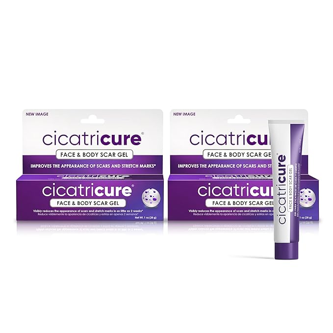Cicatricure Advanced Scar Gel for Face & Body - Proven Results in 2 Weeks, Scar Treatment for Surgical Scars, Stretch Marks, Scars of Burns and Injuries, Acne Scar Treatment, 1 oz (28 g) - Pack of 2-VivaGrace Women