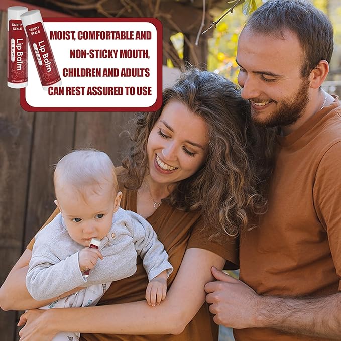 10 Pack Natural Lip Balm Bulk with Vitamin E and Coconut Oil Valentine's Day best choice - Moisturizing, Soothing, and Repairing Dry and Chapped Lips - 10 Flavors - Non-GMO-VivaGrace Women