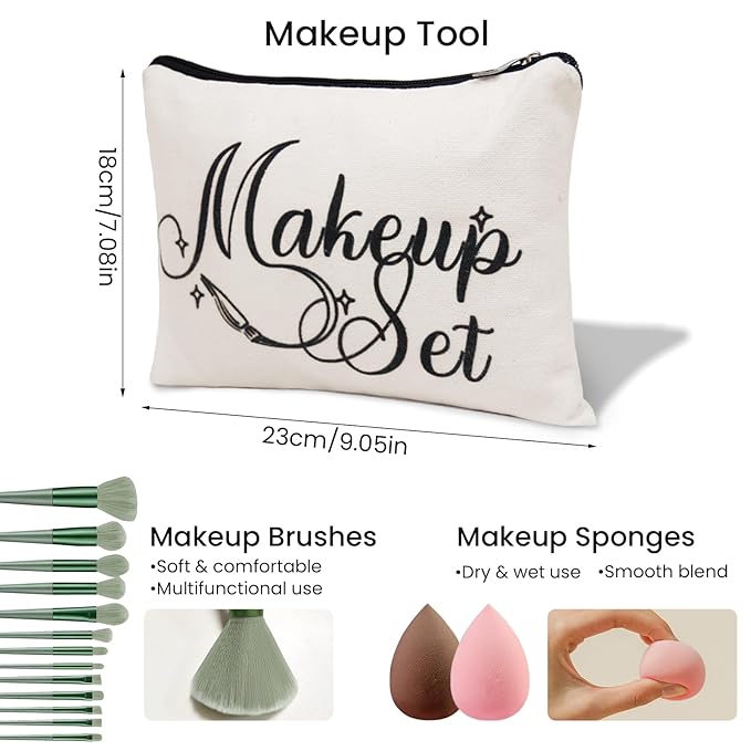 Makeup Kit for Women Full Kit, Travel Makeup Kit for, Makeup Present Set for Teens Girls Beginners Professionals, Makeup Bundle Include 2 Matte & Glitter Eyeshadow Palettes, Lip Gloss Set-VivaGrace Women