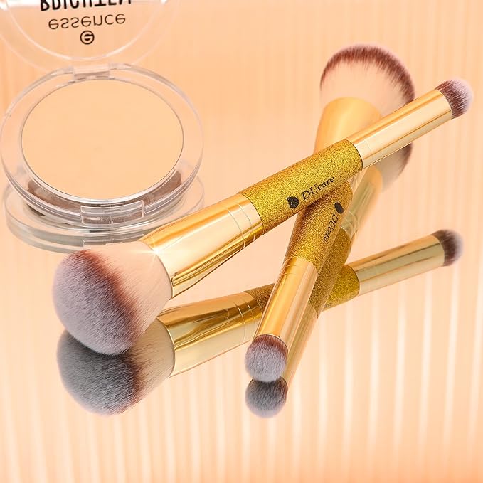 DUcare Powder Concealer Brush Foundation Makeup Brushes Double Ended Perfect for Rounded Taperd Liquid, Cream, Powder,Blending, Buffing-VivaGrace Women