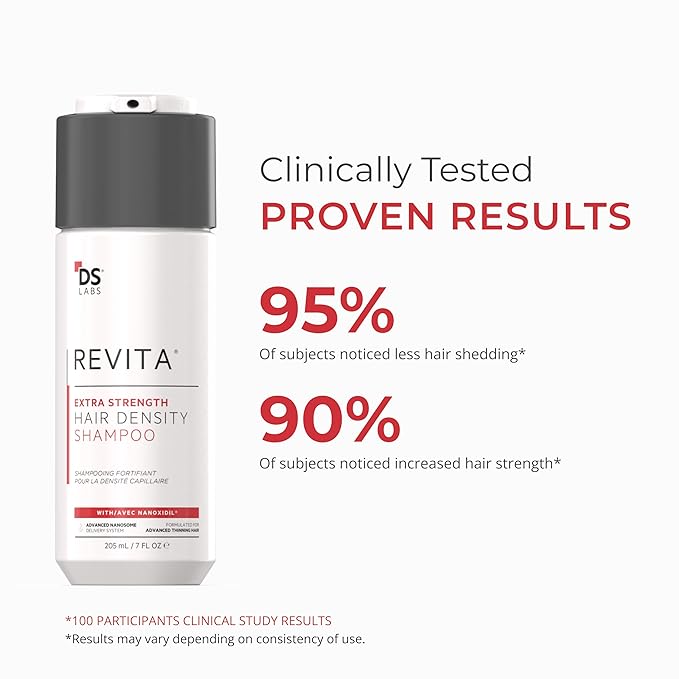 DS Labs Revita Extra Strength Shampoo - High-Performance Hair Density Shampoo, Volumizing & Thickening, Fuller Looking Hair, Saw Palmetto, Sulfate & Silicone Free, For Men & Women, 205mL-VivaGrace Women