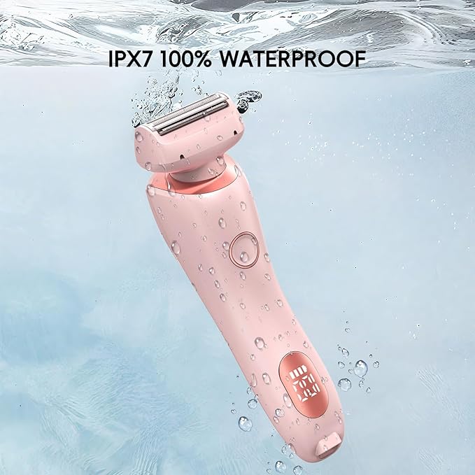 Livora Electric Shaver for Women, Bikini Trimmer for Women, Silk Glide Pro Shaver, Removable Head Electric Trimmer for Bikini, Pubic Hair, Legs, Body, Wet/Dry-VivaGrace Women