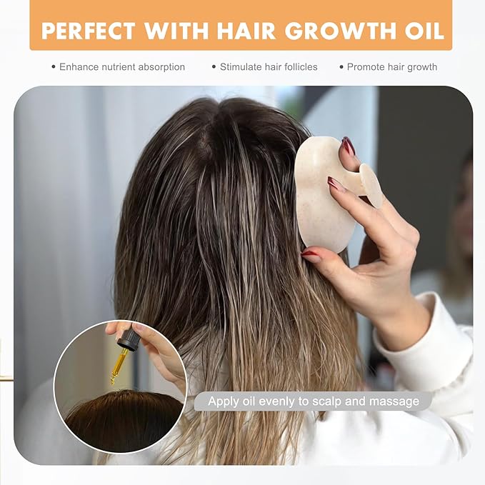 FREATECH 2-Pack Wheat Straw Hair Scalp Massager Shampoo Brush with Silicone Bristles for Hair Growth and Dandruff, Scalp Scrubber Head Exfoliator for Wet & Dry Use, Women Men Kids-VivaGrace Women