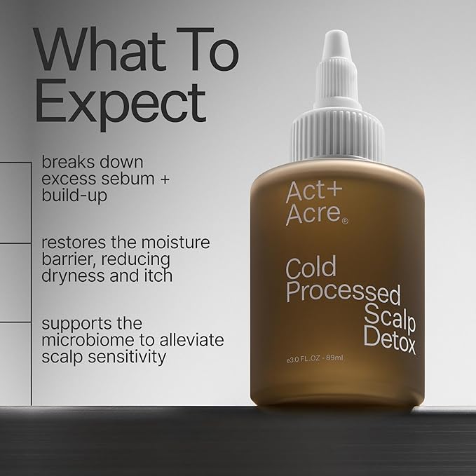 ACT+ ACRE Cold Processed Scalp Detox Oil - Sulfate-Free Care for Flaky, Dry and Itchy Scalp - Promotes Thicker, Fuller-Looking Hair-VivaGrace Women