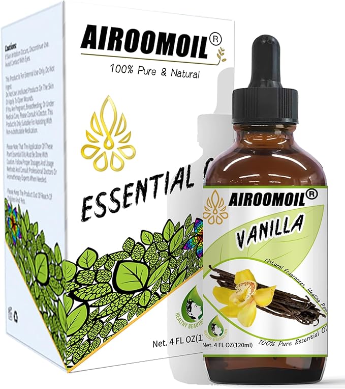 Vanilla Bean Essential Oil Warm Scented Oils Perfume Air Freshener Diffuser Candle Making Aroma Refill Wick Scent Skin Fragrance Oil 4 Fl Oz-VivaGrace Women