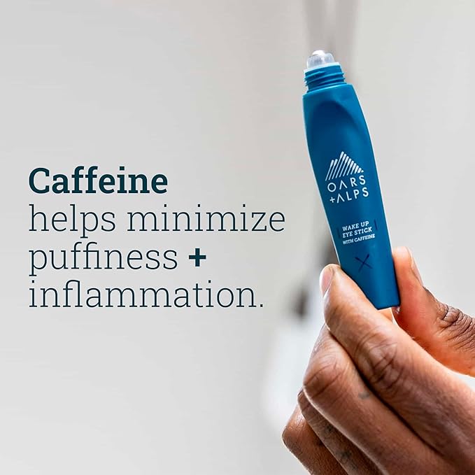 Oars + Alps Wake Up Eye Roller and Eye Depuffer, Dermatologist Tested Skin Care Infused with Caffeine and Aloe Vera, TSA Friendly, 0.5 Oz-VivaGrace Women