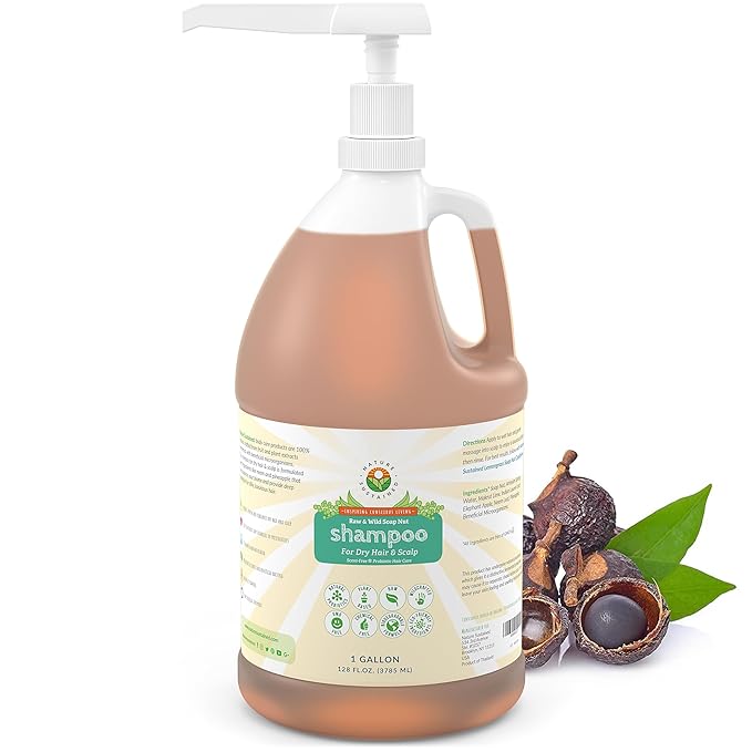Natural Shampoo for Dry Hair & Scalp - Organic, Raw & Wildcrafted with Probiotics, Hypoallergenic & Sulfate Free Hydrating Shampoo for Dryness, Frizz, Breakage, Itchiness, Thinning - Gallon, Original-VivaGrace Women
