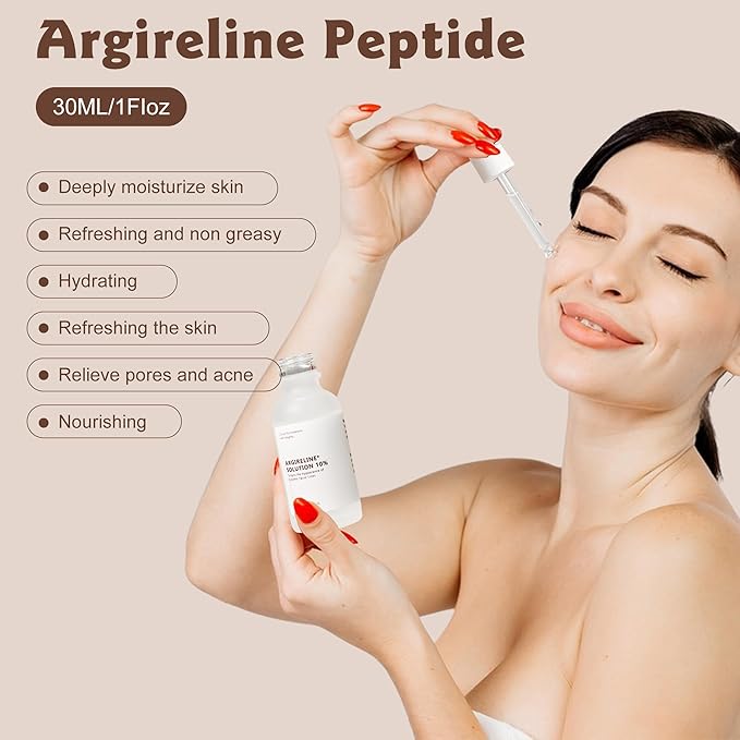 Argireline Serum For Face, Advanced Anti-Wrinkle Facial Serum For Women, Moisturizing Argireline 10% Solution For Face, Argireline Peptide.Suitable For All Skin (1, 1PC)-VivaGrace Women