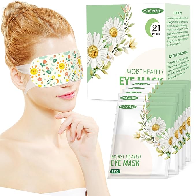 Steam Eye Mask,21PACKS Self Heated Eye Mask,Disposable Soothing Eyes Moisturizing Heat Eye Mask Warm and Comfy for Migraines Tired Eyes Dry Eyes-VivaGrace Women
