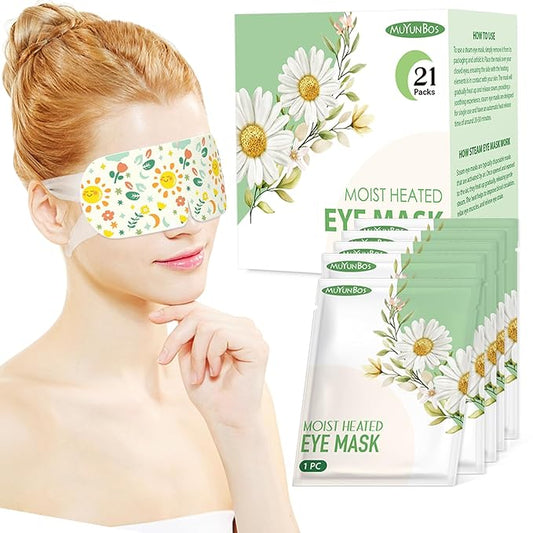 Steam Eye Mask,21PACKS Self Heated Eye Mask,Disposable Soothing Eyes Moisturizing Heat Eye Mask Warm and Comfy for Migraines Tired Eyes Dry Eyes-VivaGrace Women