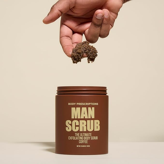 Body Prescriptions Men’s Exfoliating Body Scrub – Ultimate Skin Cleansing Wash in Jar with Twist-Top Lid, For All Skin Types, 21 Ounce (Pack of 2), Coffee-VivaGrace Women