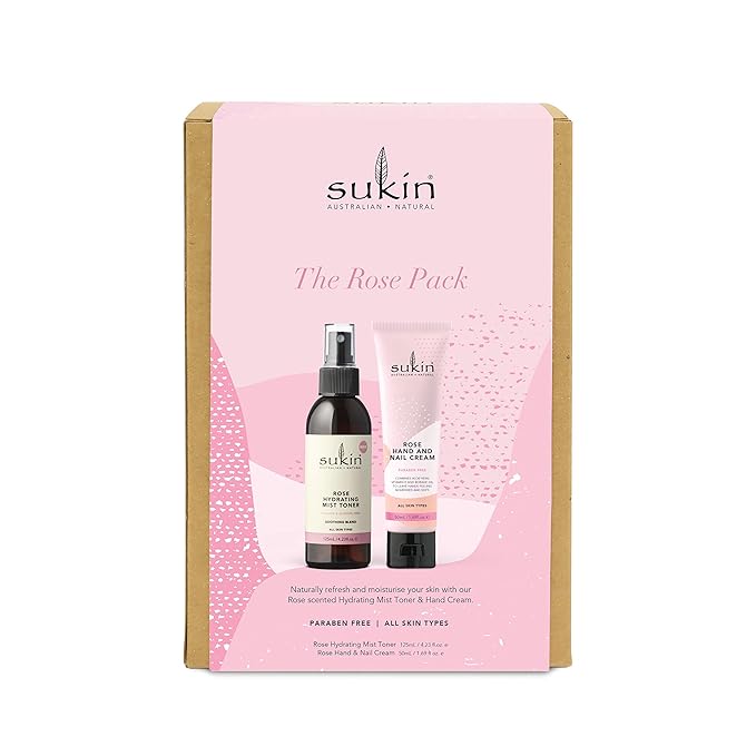 Sukin The Rose Pack Limited Edition Skin Care Gift Pack, Set of 2-VivaGrace Women