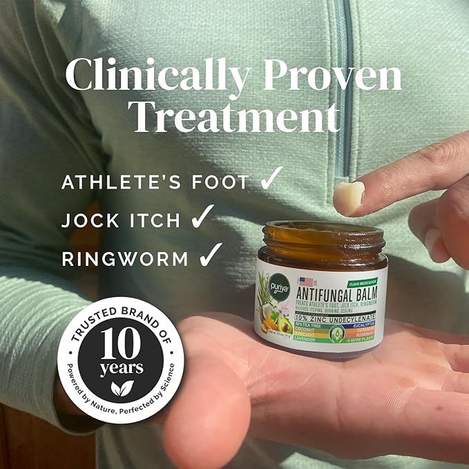 Puriya Clinically Proven Antifungal Cream for Skin Fungus, Extra-Strength Athletes Foot Cream Treatment, Jock Itch, Ringworm Treatment for Humans, Anti Fungal Itchy Skin Relief with Tea Tree Oil-VivaGrace Women