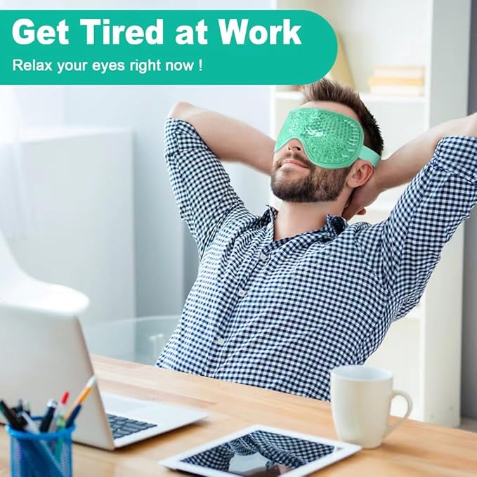 ONLYSKY BEAUTY Cold Eye Mask Cooling Gel Eye-Mask for Dry Eyes, Eye relax and Pressure Release as Gift for women (Green)-VivaGrace Women