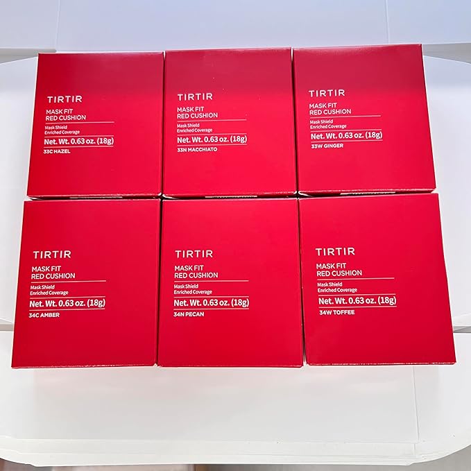 TIRTIR Mask Fit Red Cushion Foundation *Trial Kit* #Medium Deep | Japan's No.1 Choice for Glass skin, Long-Lasting, Lightweight, Buildable Coverage, Semi-Matte-VivaGrace Women