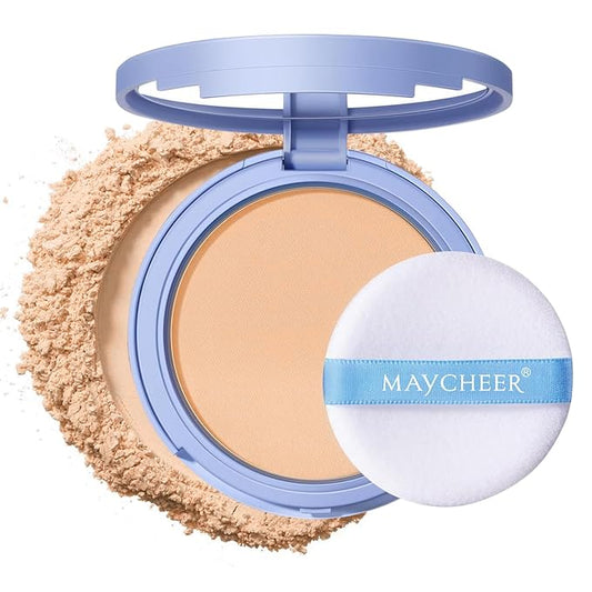 Oil Control Face Pressed Powder, Matte and Smooth Translucent Powder Setting Powder Makeup, Waterproof Long Lasting Finishing Face Powder, Cruelty-free, 0.35Oz (03 Dark)-VivaGrace Women