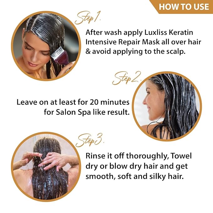 Keratin Intensive Repair Therapy Hydrating Hair Mask for Dry Damaged Hair and Scalp-VivaGrace Women