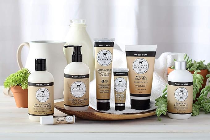 Dionis Goat Milk Hand Cream and Lip Balm 3 Piece Gift Set (Vanilla Bean, 3 Piece)-VivaGrace Women