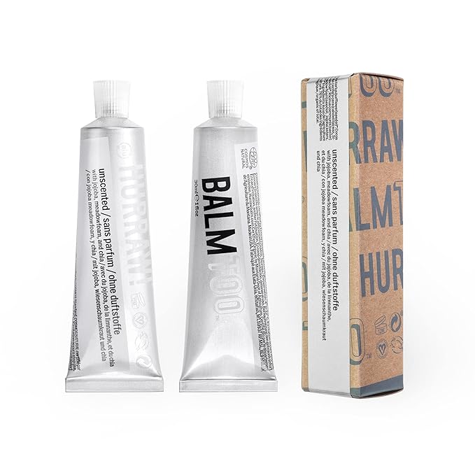 Hurraw! Balmtoo Squeezable Balm, Unscented: Thick and ultra-moisturizing for anywhere application. Body, face, lips, neck, fingers, toes. 1 tube = 7 sticks of lip balm. Natural, Organic. Made in USA-VivaGrace Women