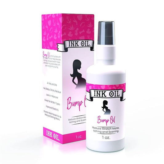 Ink Oil Bump Oil Stretch Mark Treatment | Baby Bump Essentials | Scar Removal | Pregnancy Must Haves First Trimester | Maternity Care | Ink - Bio Oil Stretch Marks Pregnancy | Advanced Skincare-VivaGrace Women