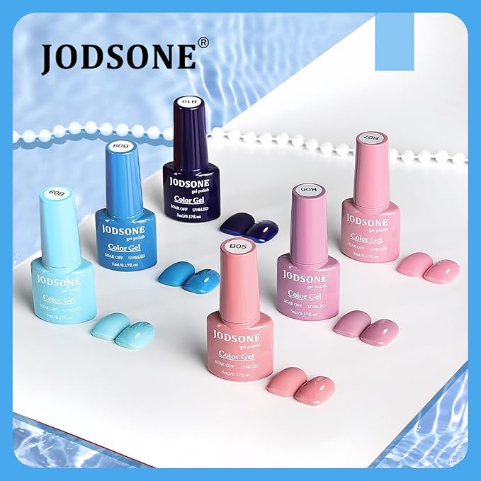 JODSONE Same Color Same Bottle 32 Colors Gel Nail Polish with U V Light Soak Off Glitter Base Top Matte Coat Manicure Salon Home DIY-VivaGrace Women