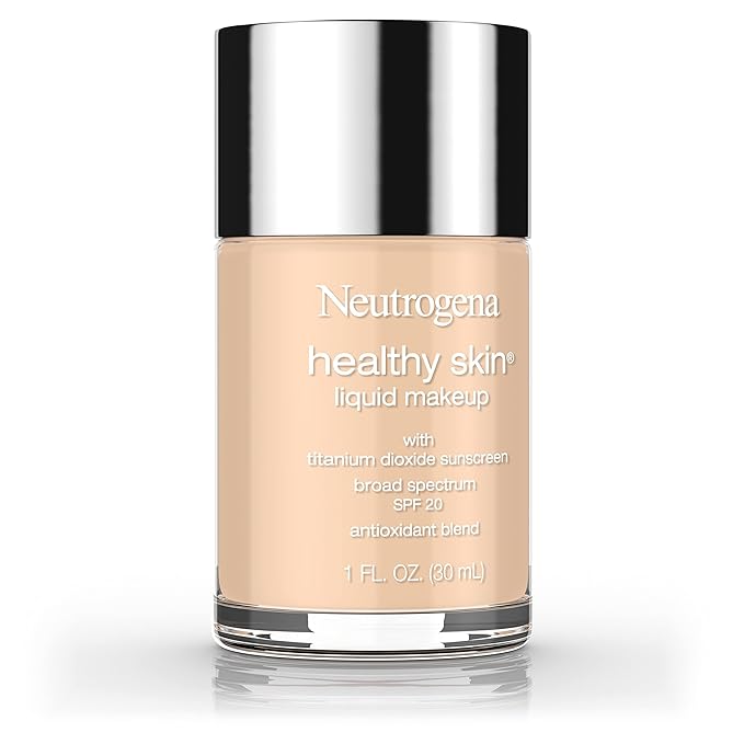 Neutrogena Healthy Skin Liquid Makeup Foundation, Broad Spectrum SPF 20 Sunscreen, Lightweight & Flawless Coverage Foundation with Antioxidant Vitamin E & Feverfew, Natural Beige, 1 fl. oz (Pack of 2)-VivaGrace Women