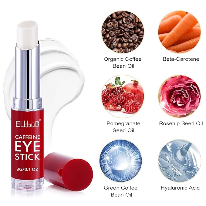 Eye Stick - Anti Wrinkle Eye Cream for Puffy Eyes, Dark Circles, Eye Bags, Crows Feet, Wrinkles,Reduces Wrinkles Saggy Skin Puffy Eyes (Caffeine)-VivaGrace Women
