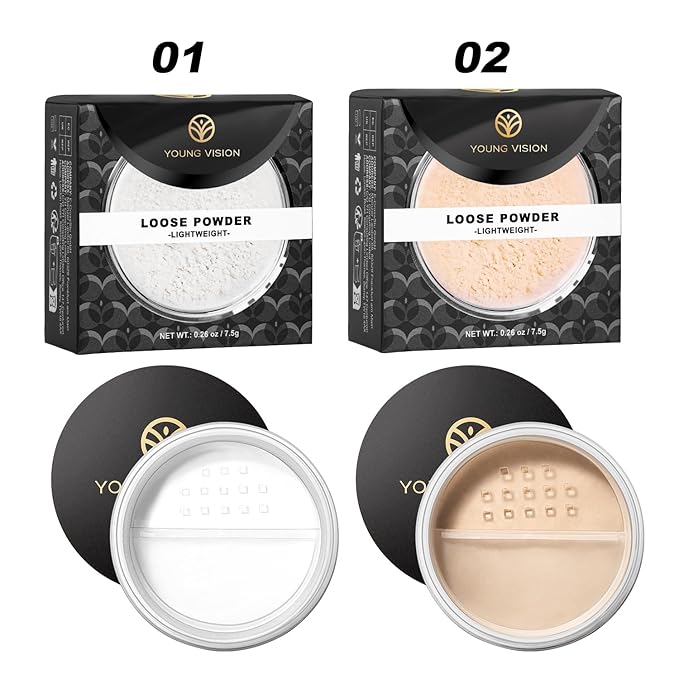 YOUNG VISION Flawless Finish Loose Powder - Translucent Setting Powder, Blurs Fine Lines & Imperfections, Lightweight, Long-Lasting, Suitable for All Skin Types, Makeup Essential…-VivaGrace Women