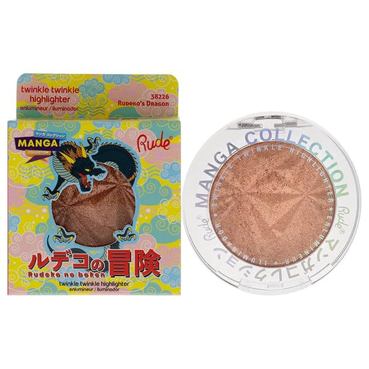 Rude Cosmetics Manga Collection Twinkle Twinkle Highlighter - Rudekos Dragon Highlighter Women 0.14 oz-VivaGrace Women