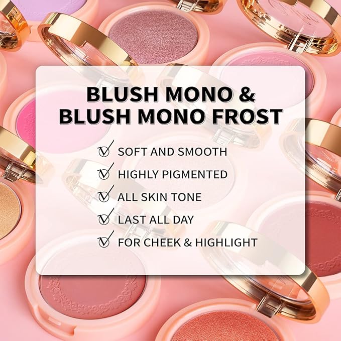 Oulac Shimmery Blush Makeup| 2 in 1 Powdery Cream Blush & Highlighter| Golden Hour Makeup Bronzer Illuminating | Rich Colors &Blendable | Vegan & Cruelty-Free| F08 Glow Gold 4.8g-VivaGrace Women