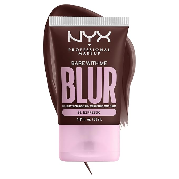 NYX PROFESSIONAL MAKEUP Bare With Me Blur Skin Tint Foundation Make Up with Matcha, Glycerin & Niacinamide - Espresso-VivaGrace Women